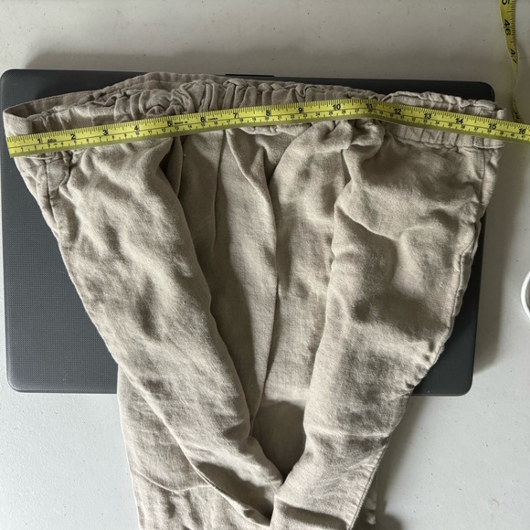 Classy LL Bean Women’s Reg Large 100% Linen Skirt Elastic Waist/Dual Side Slits - Picture 9 of 9